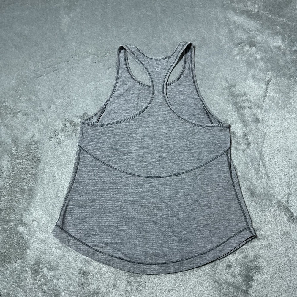 Lululemon Womens 6 (15x23.5) Gray Long Distance Tank Top Gym Yoga Workout
